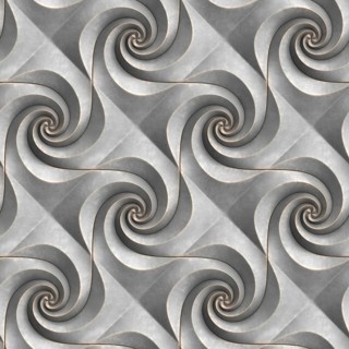 A seamless 3D illustration featuring intricate geometric swirls, perfect for modern wallpaper