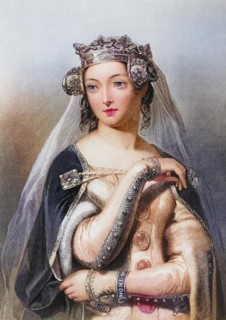 Philippa of Hainault, ca. 1314-1369, Queen of King Edward III of England. Engraved by W. H. Egleton