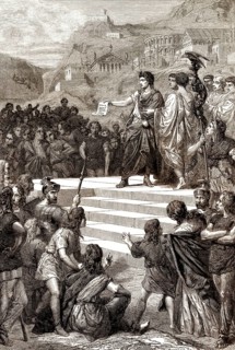 Römischer Kaiser Claudius oder Tiberius Claudius Cäsar Augustus Germanicus, erklärt Lyon zur