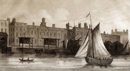 Der Zollhafen von London, England, 18. Jahrhundert