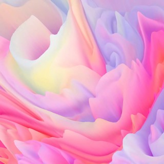 A vibrant illustration featuring dynamic bursts of pastel colors, blending seamlessly into soft