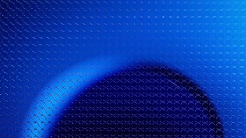 This abstract design showcases a 3D structure in shades of blue, perfect for creating a tech-savvy