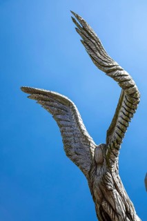 Bay St. Louis, Mississippi - An 'Angel Tree, one of several carved by chainsaw sculptor Dayle K.