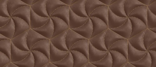 This 3D illustration features a geometric pattern of hexagon tiles, creating a captivating