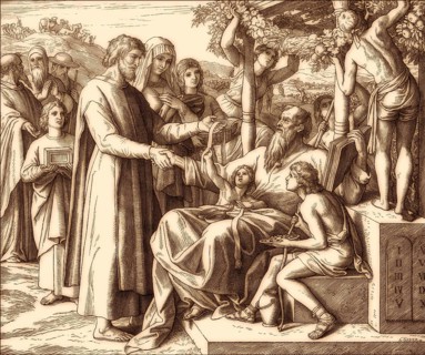 Job Restored to Prosperity, Old Testament, by Julius Schnorr von Carolsfeld