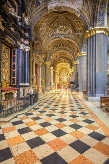 Interior view of Santa Maria Assunta Cathedral, Cremona, Province of Cremona, Italy