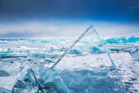 Russia, Siberia. Situated in south-east Siberia, the 3.15-million-ha Lake Baikal is the oldest (25