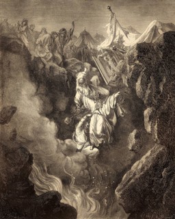 Death of Korah, Dathan and Abiram, Old Testament, by Gustave Doré, 1863