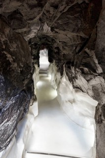 Cave dwelling, lava tunnel, former home of the artist, interior view, Fundacion Cesar Manrique,