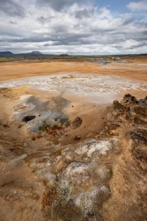 Hot springs, geothermal area Hverarönd, also Hverir or Namaskard, Northern Iceland, Iceland