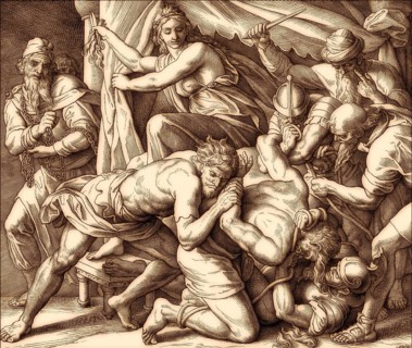 Samson and Delilah, Old Testament, by Julius Schnorr von Carolsfeld