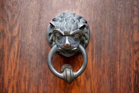 Old door knocker, Animal figurine