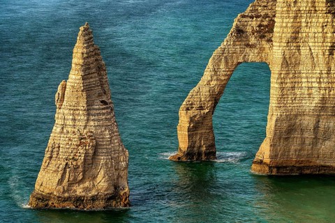 France, Normandy, The chalk cliffs of Etretat, Normandy, France