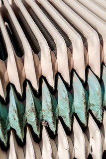 Old cast iron household radiators