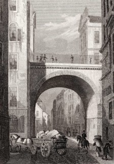 South Bridge, from the Cowgate, Edinburgh, Scotland, 19th century, from Modern Athens by Th. H.