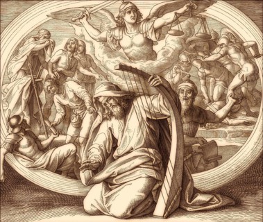 David the Psalmist, Old Testament, by Julius Schnorr von Carolsfeld