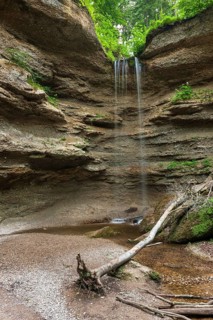 Waterfall in the Pähler Gorge, Pähl, Pfaffenwinkel, Upper Bavaria, Bavaria, Germany