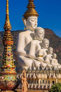Five-headed Buddha statue, Wat Phra That Sorn Kaew Buddhist temple complex, Phetchabun province,