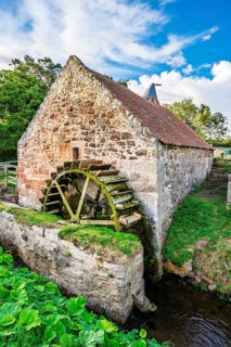 Preston Mill and Phantassie Doocot, River Tyne, East Lothian, Scotland, UK