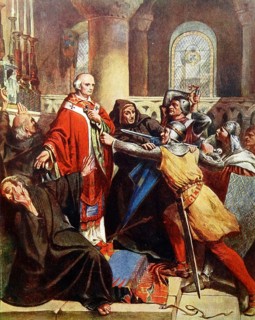 Death of Thomas Beckett. Thomas Becket, 1118 - 29 December 1170, Archbishop of Canterbury from 1162