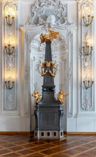 Interior design and exhibition rooms in the Würzburg Residence, imposing 18th century palace with