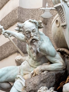 Power at Sea, Die Macht zur See, fountain by Rudolf Weyr, Hofburg Palace, Michaelerplatz, Vienna,