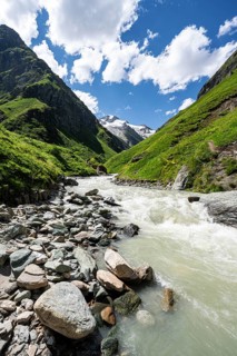 Isel mountain stream in the Umbaltal valley, Venediger Group, Hohe Tauern National Park, East