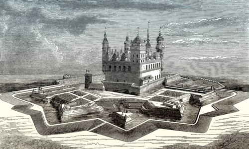 Kronborg castle, Helsingør, Zealand, Denmark, 19th Century