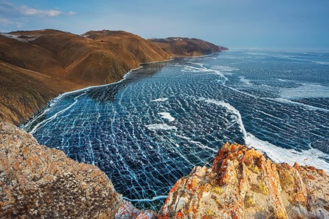 Russia, Siberia. Situated in south-east Siberia, the 3.15-million-ha Lake Baikal is the oldest (25