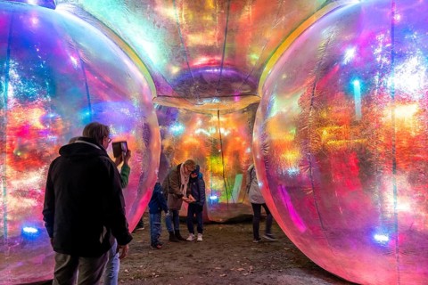 The 10th Essen Light Festival, in the city centre, second largest light art festival in Germany,