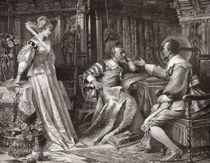 Wallenstein ask the patron Karl von Harrach for the hand of his daughter Isabella, 1622