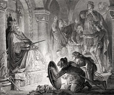 Otto III, 980 – 1002, Holy Roman Emperor from 996 to 1002 in the crypt of Charlemagne