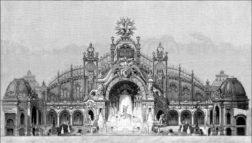 Palace of Electricity, Chateau of Water and Palace of Mechanical and Chemical Industries at the