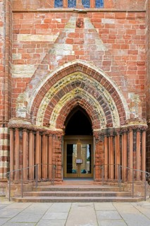 12th century St Magnus Cathedral, oldest cathedral in Scotland and most northerly cathedral in the