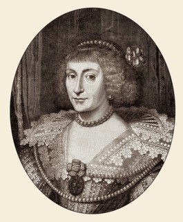 Elizabeth Stuart, the Winter Queen, 1596 - 1662, as the wife of Frederick V, Elector Palatine,