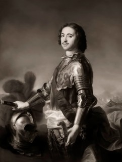 Portrait of Peter the Great, Peter I or Pyotr Alexeyevich Romanov, 1672-1725, Emperor of the