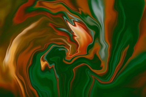 Abstract background featuring vibrant swirling patterns with neon touches. Bold colors blend