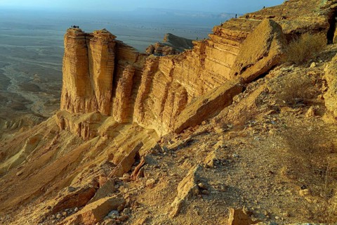 Middle East, Saudi Arabia, Edge of the World, rock formation, cliff, stone slope, 1000 meters high