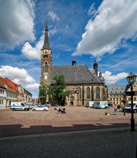 Church of St Jacob on the market square, Köthen, Saxony-Anhalt, Germany