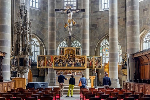 Protestant parish church of St Michael. As Johannes Brenz's place of work, it was the starting