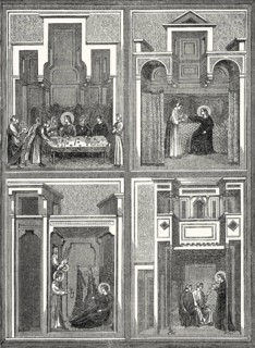 Pictures oft he life of Saint Cecilia by the Italian painter Cimabue or Cenni di Pepo