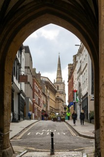 View to Christ Church with St Ewen, from church of Saint John in the Wall, Broad Street, Bristol,