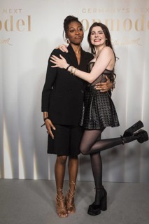 Toni Dreher-Adenuga and Klaudia Giez at the preview of the 21st season of Germany's Next Topmodel -