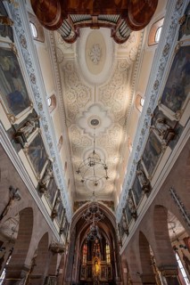 Vaulted ceiling with organ and chancel, Cathedral of Our Lady, Villingen-Schwenningen,