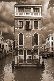 Historic Palazzo Tetta surrounded by canals, Venice, Veneto, Italy