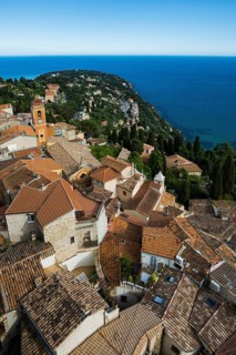 Picturesque mountain village overlooking the sea, Roquebrune, Roquebrune-Cap-Martin, near Monaco,