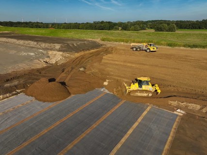 Haltern-Marl, North Rhine-Westphalia, Germany - Lippe, flood protection in the