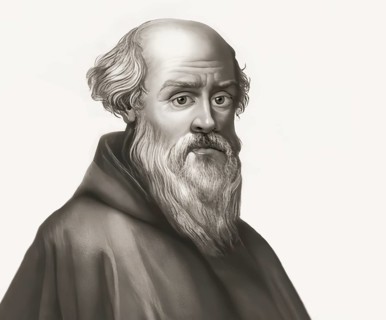 Portrait of Guido of Arezzo, 992 – after 1033, Italian Benedictine monk, music theorist and
