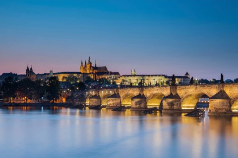 Europe. Czech Republic. Prague. Prague s Old Town District or Stare Mesto and Charles Bridge