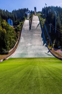 Ski jump Kanzlersgrund in summer, Oberhof, Thüringen, Germany